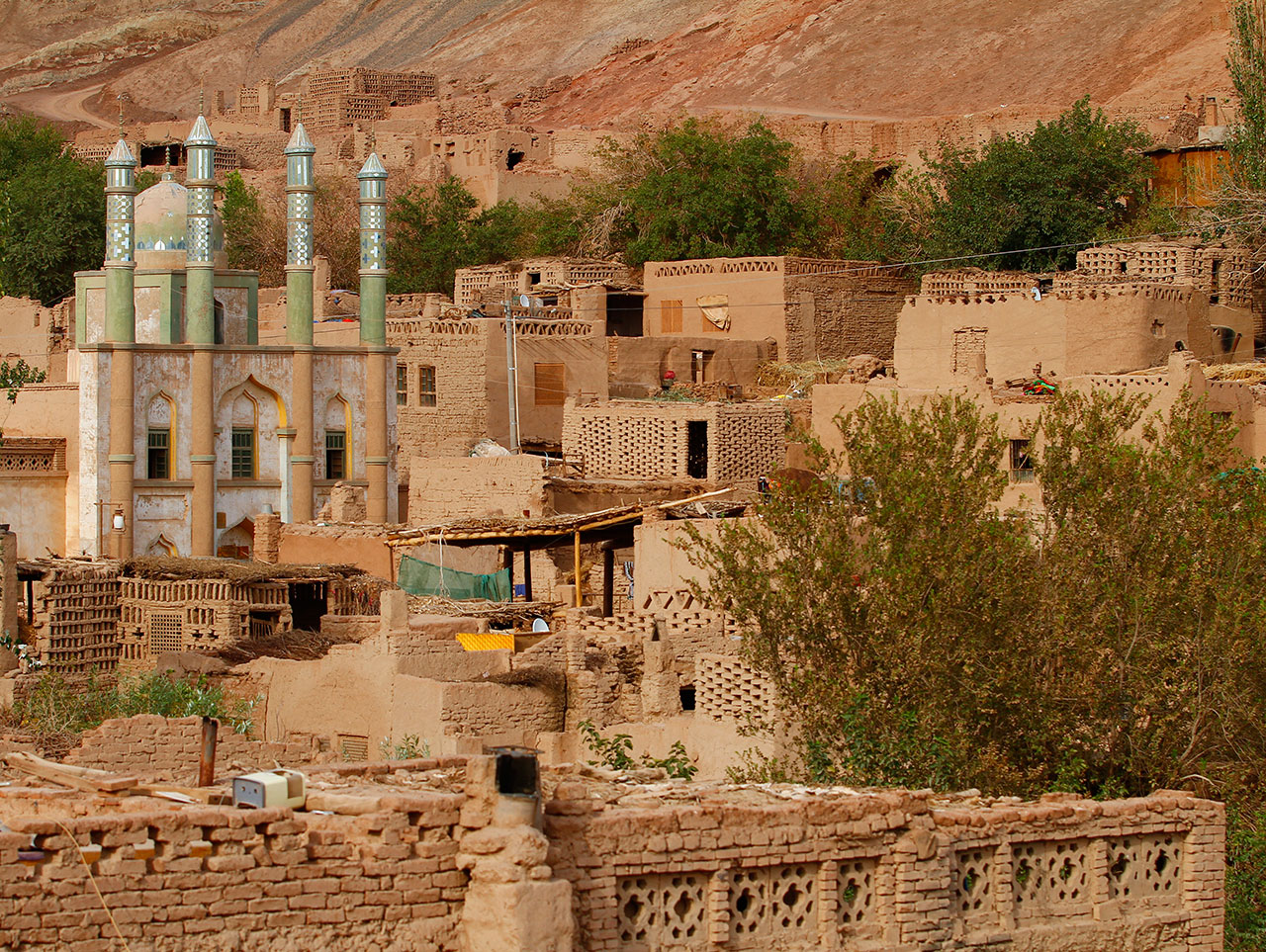 新疆吐鲁番，鄯善县巴扎村，富有地方特色的传统民居